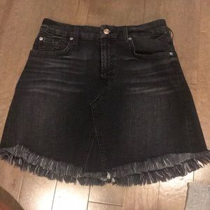 Black jean skirt